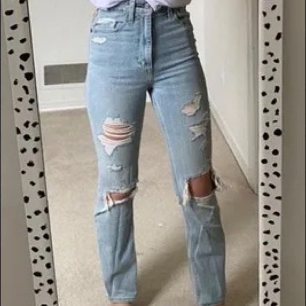 Abercrombie & Fitch Zoe High Rise Straight Jeans